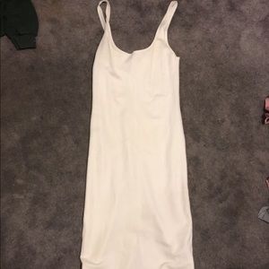 White tank dress/split in the back